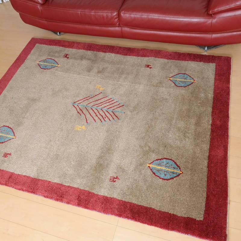 【セミオーダー受付中】  サイズ変更OK　カラー変更OK イラン　シラーズ産　ギャッベ 　（bl-10478）