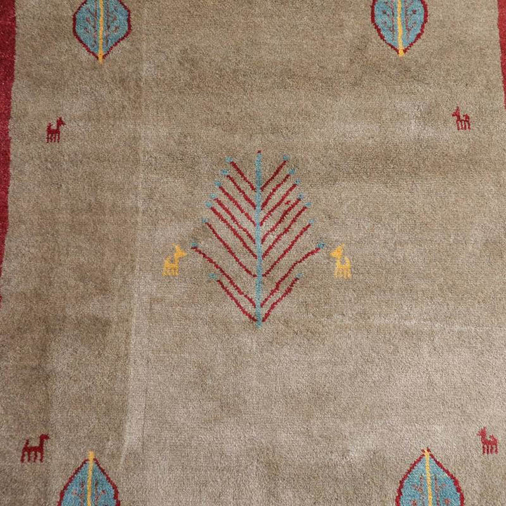 【セミオーダー受付中】  サイズ変更OK　カラー変更OK イラン　シラーズ産　ギャッベ 　（bl-10478）