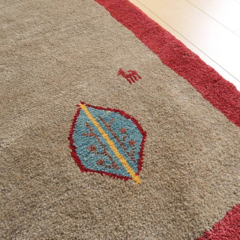 【セミオーダー受付中】  サイズ変更OK　カラー変更OK イラン　シラーズ産　ギャッベ 　（bl-10478）