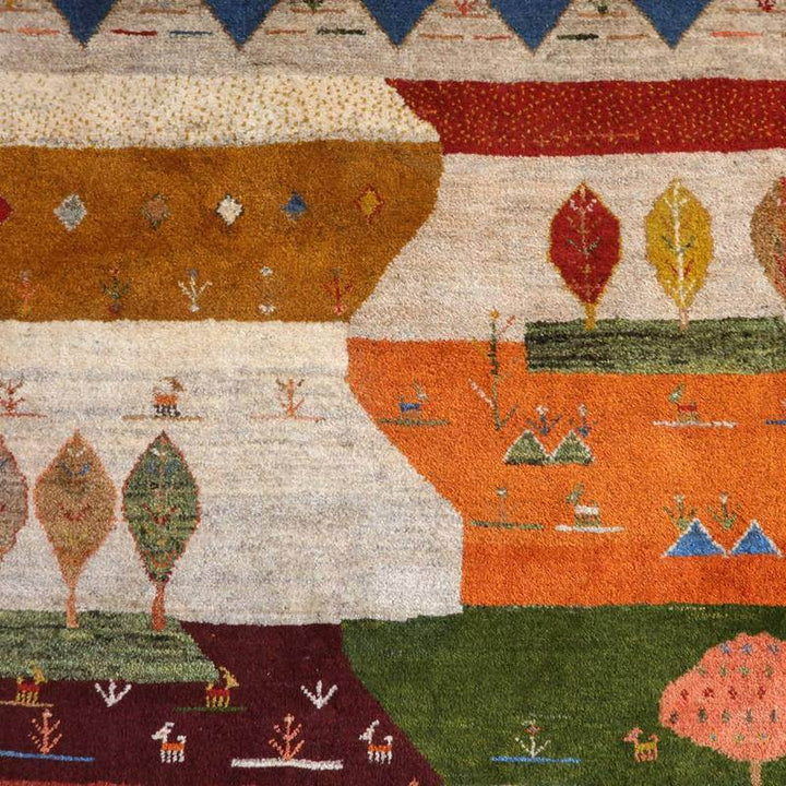 【セミオーダー受付中】  サイズ変更OK　カラー変更OK イラン　シラーズ産　ギャッベ 　（bl-10479）