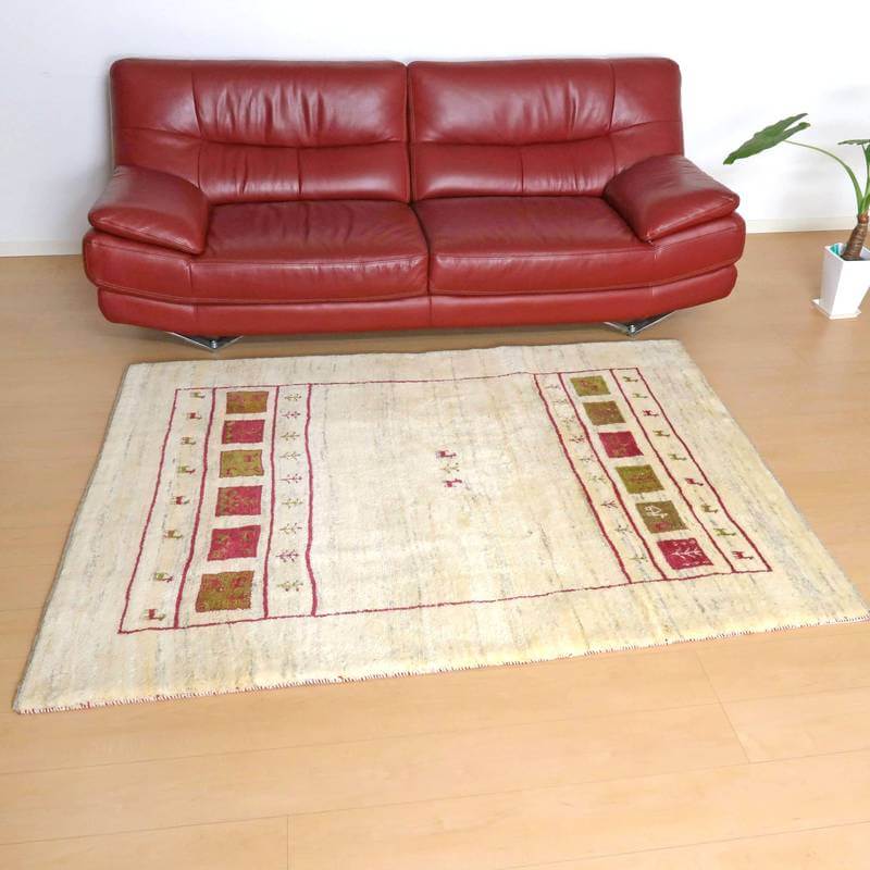 【セミオーダー受付中】  サイズ変更OK　カラー変更OK イラン　シラーズ産　ギャッベ 　（bl-10481）