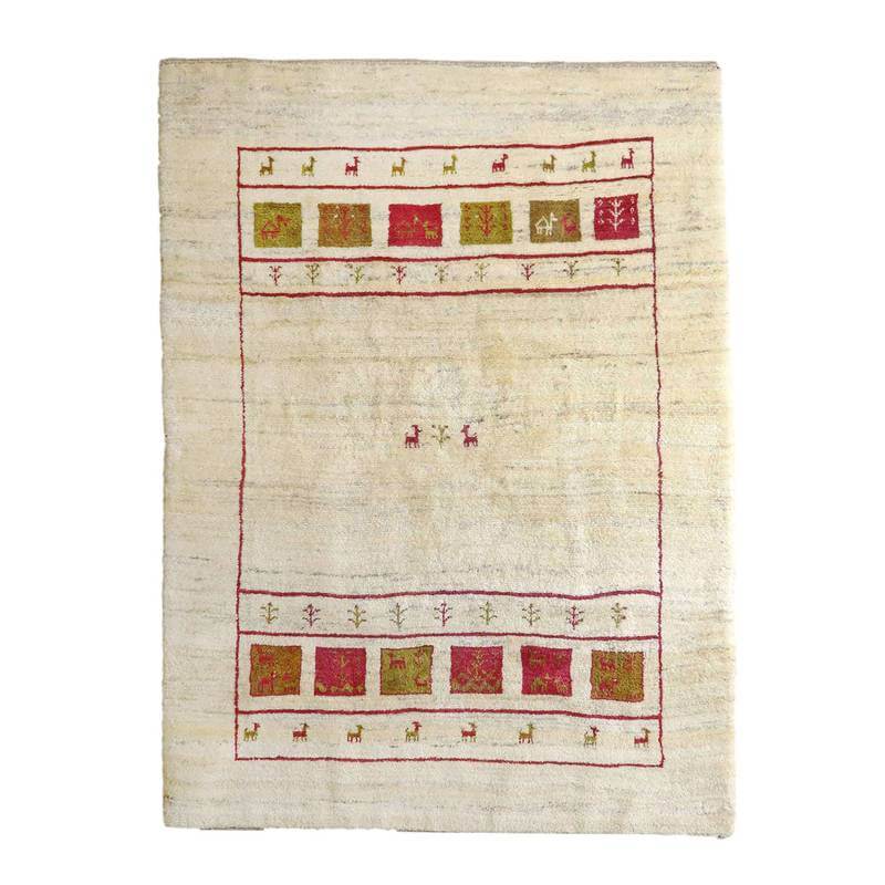 【セミオーダー受付中】  サイズ変更OK　カラー変更OK イラン　シラーズ産　ギャッベ 　（bl-10481）