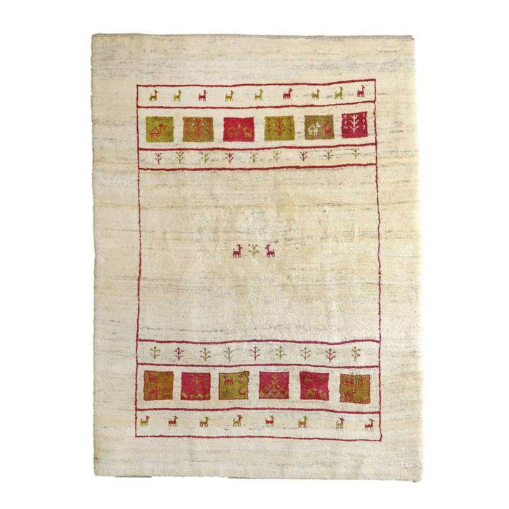 【セミオーダー受付中】  サイズ変更OK　カラー変更OK イラン　シラーズ産　ギャッベ 　（bl-10481）