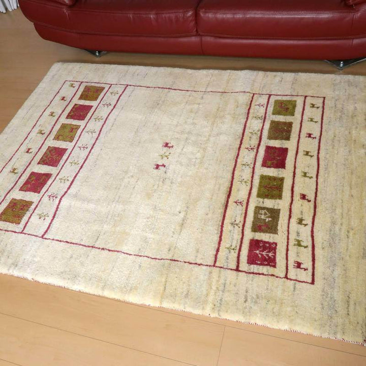 【セミオーダー受付中】  サイズ変更OK　カラー変更OK イラン　シラーズ産　ギャッベ 　（bl-10481）