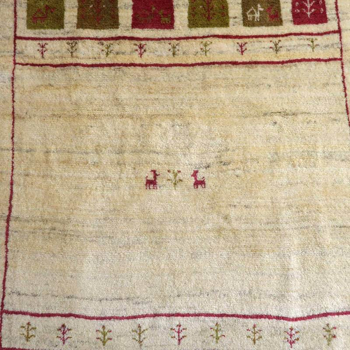 【セミオーダー受付中】  サイズ変更OK　カラー変更OK イラン　シラーズ産　ギャッベ 　（bl-10481）