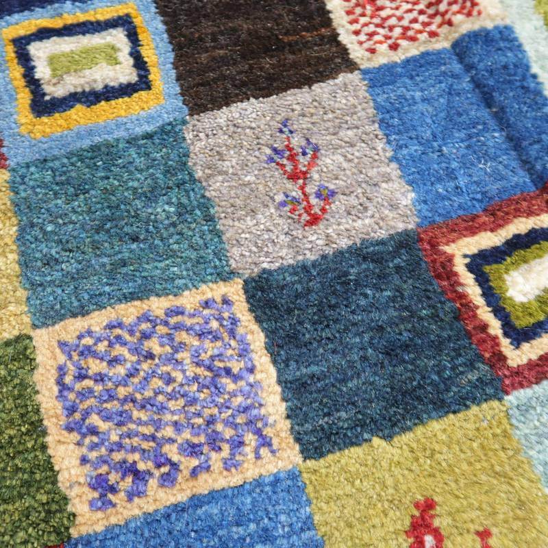 【セミオーダー受付中】  サイズ変更OK　カラー変更OK イラン　シラーズ産　ギャッベ 　（bl-10500）