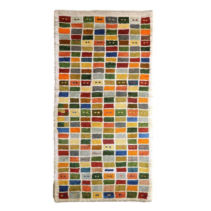 【セミオーダー受付中】  サイズ変更OK　カラー変更OK イラン　シラーズ産　ギャッベ 　（bl-10501）