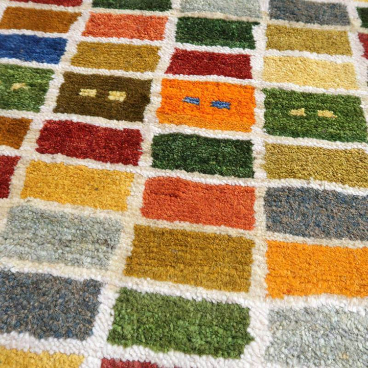 【セミオーダー受付中】  サイズ変更OK　カラー変更OK イラン　シラーズ産　ギャッベ 　（bl-10501）