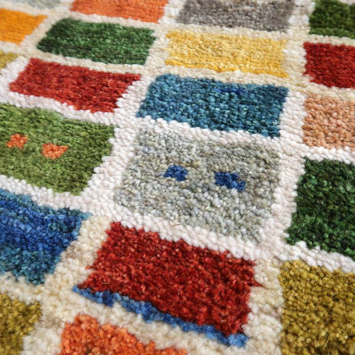 【セミオーダー受付中】  サイズ変更OK　カラー変更OK イラン　シラーズ産　ギャッベ 　（bl-10501）