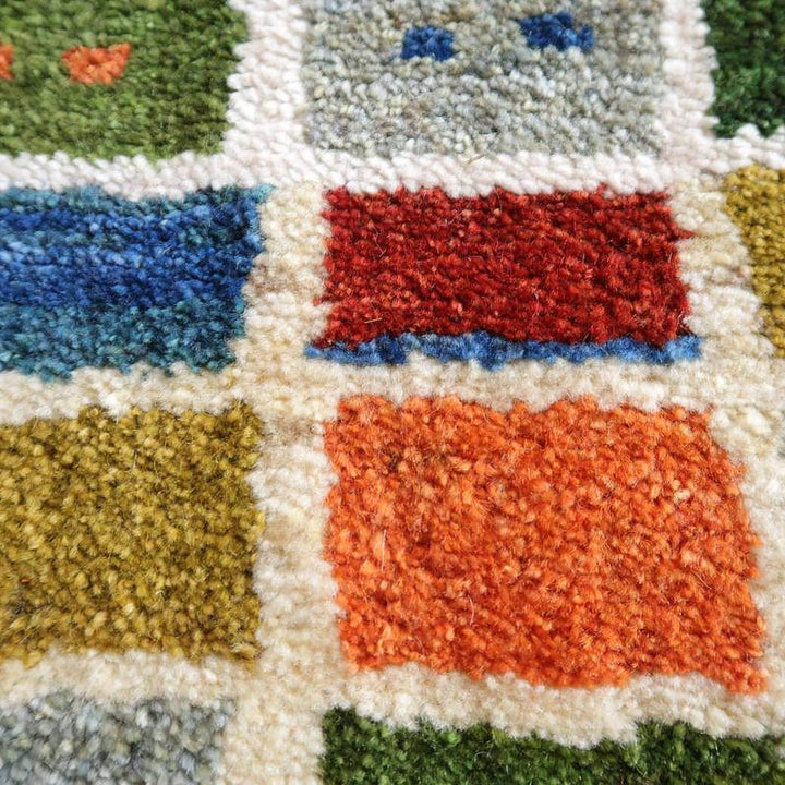 【セミオーダー受付中】  サイズ変更OK　カラー変更OK イラン　シラーズ産　ギャッベ 　（bl-10501）