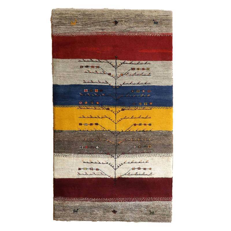 【セミオーダー受付中】  サイズ変更OK　カラー変更OK イラン　シラーズ産　ギャッベ 　（bl-10514）