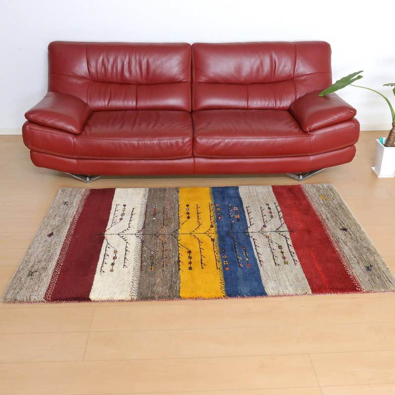 【セミオーダー受付中】  サイズ変更OK　カラー変更OK イラン　シラーズ産　ギャッベ 　（bl-10514）