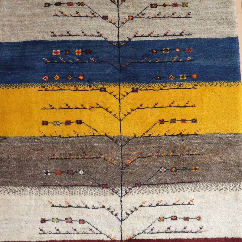 【セミオーダー受付中】  サイズ変更OK　カラー変更OK イラン　シラーズ産　ギャッベ 　（bl-10514）