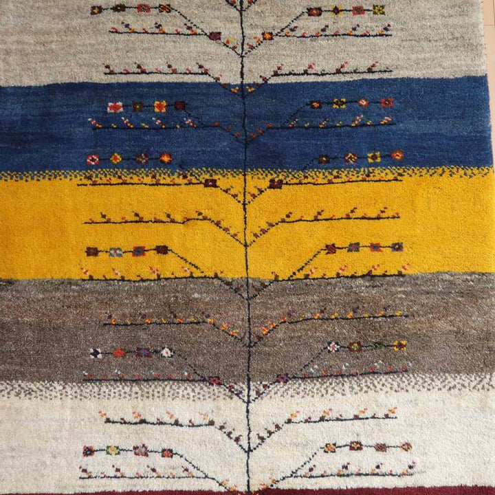 【セミオーダー受付中】  サイズ変更OK　カラー変更OK イラン　シラーズ産　ギャッベ 　（bl-10514）