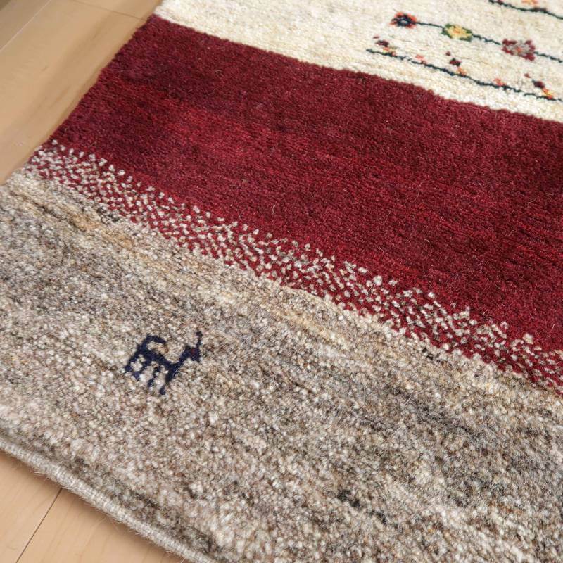 【セミオーダー受付中】  サイズ変更OK　カラー変更OK イラン　シラーズ産　ギャッベ 　（bl-10514）