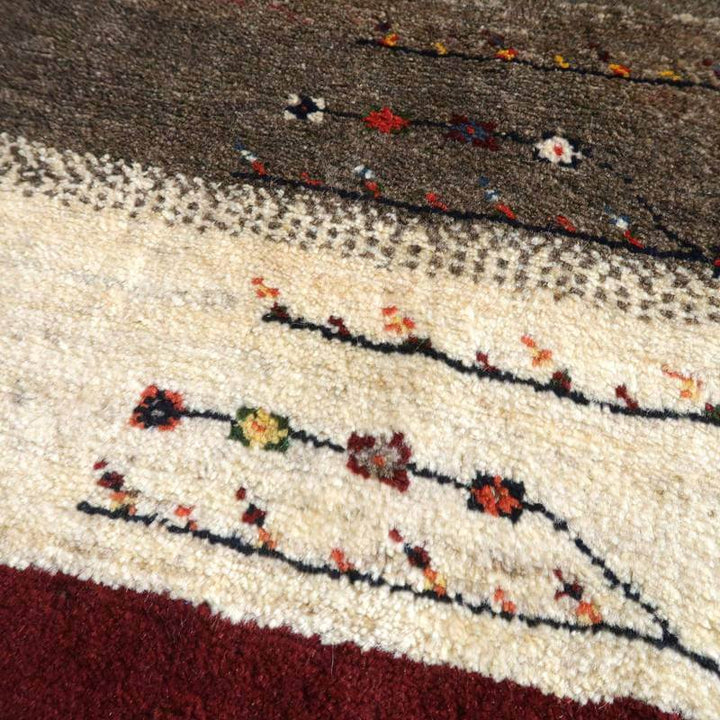 【セミオーダー受付中】  サイズ変更OK　カラー変更OK イラン　シラーズ産　ギャッベ 　（bl-10514）