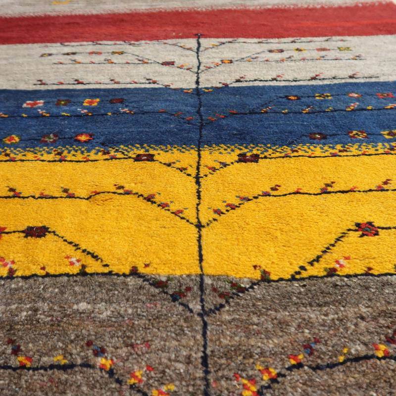 【セミオーダー受付中】  サイズ変更OK　カラー変更OK イラン　シラーズ産　ギャッベ 　（bl-10514）