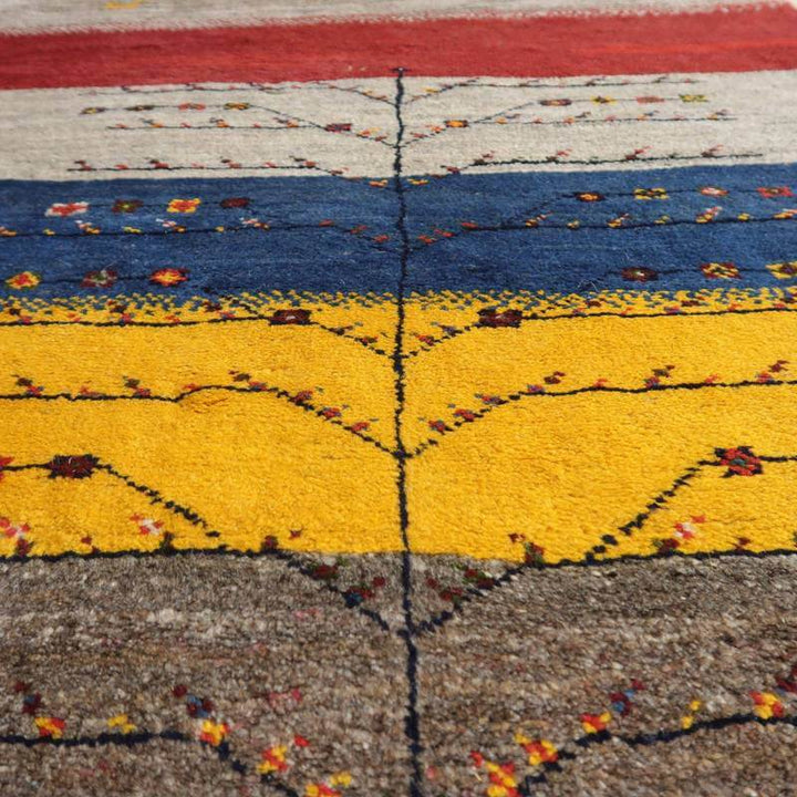 【セミオーダー受付中】  サイズ変更OK　カラー変更OK イラン　シラーズ産　ギャッベ 　（bl-10514）