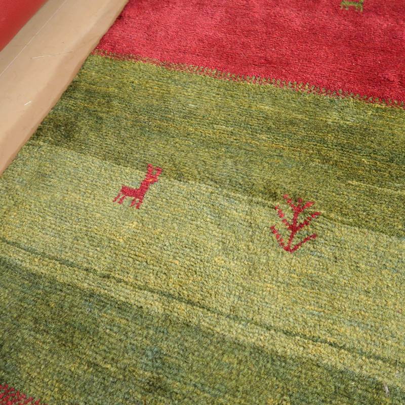 【セミオーダー受付中】  サイズ変更OK　カラー変更OK イラン　シラーズ産　ギャッベ 　（bl-10516）