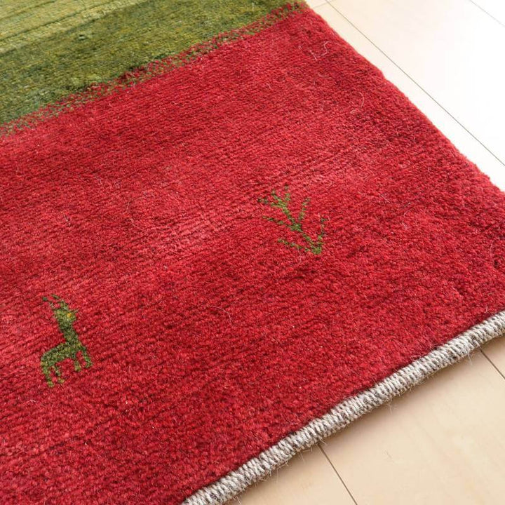 【セミオーダー受付中】  サイズ変更OK　カラー変更OK イラン　シラーズ産　ギャッベ 　（bl-10516）