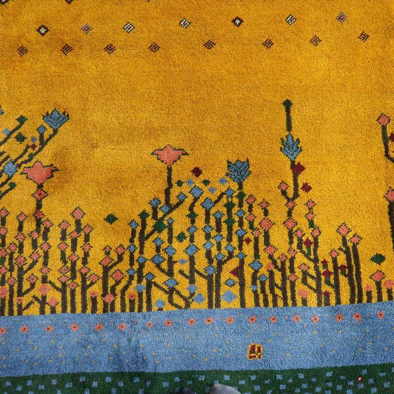 【セミオーダー受付中】  サイズ変更OK　カラー変更OK イラン　シラーズ産　ギャッベ 　（bl-10526）