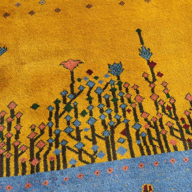 【セミオーダー受付中】  サイズ変更OK　カラー変更OK イラン　シラーズ産　ギャッベ 　（bl-10526）