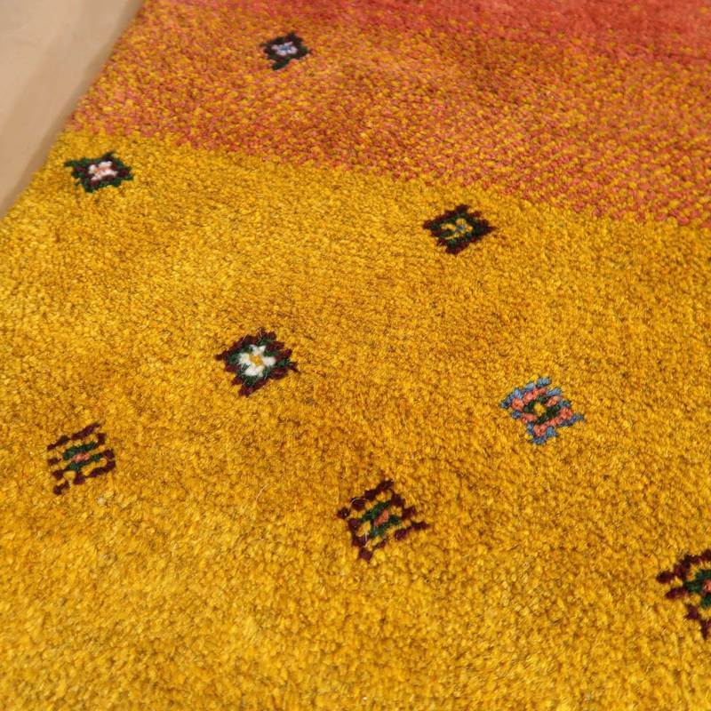 【セミオーダー受付中】  サイズ変更OK　カラー変更OK イラン　シラーズ産　ギャッベ 　（bl-10526）