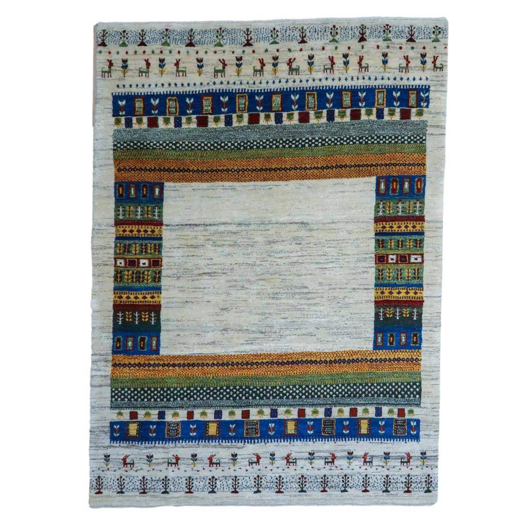 【セミオーダー受付中】  サイズ変更OK　カラー変更OK イラン　シラーズ産　ギャッベ 　（bl-11323）