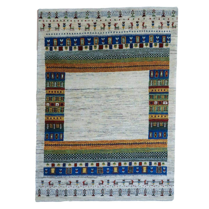 【セミオーダー受付中】  サイズ変更OK　カラー変更OK イラン　シラーズ産　ギャッベ 　（bl-11323）