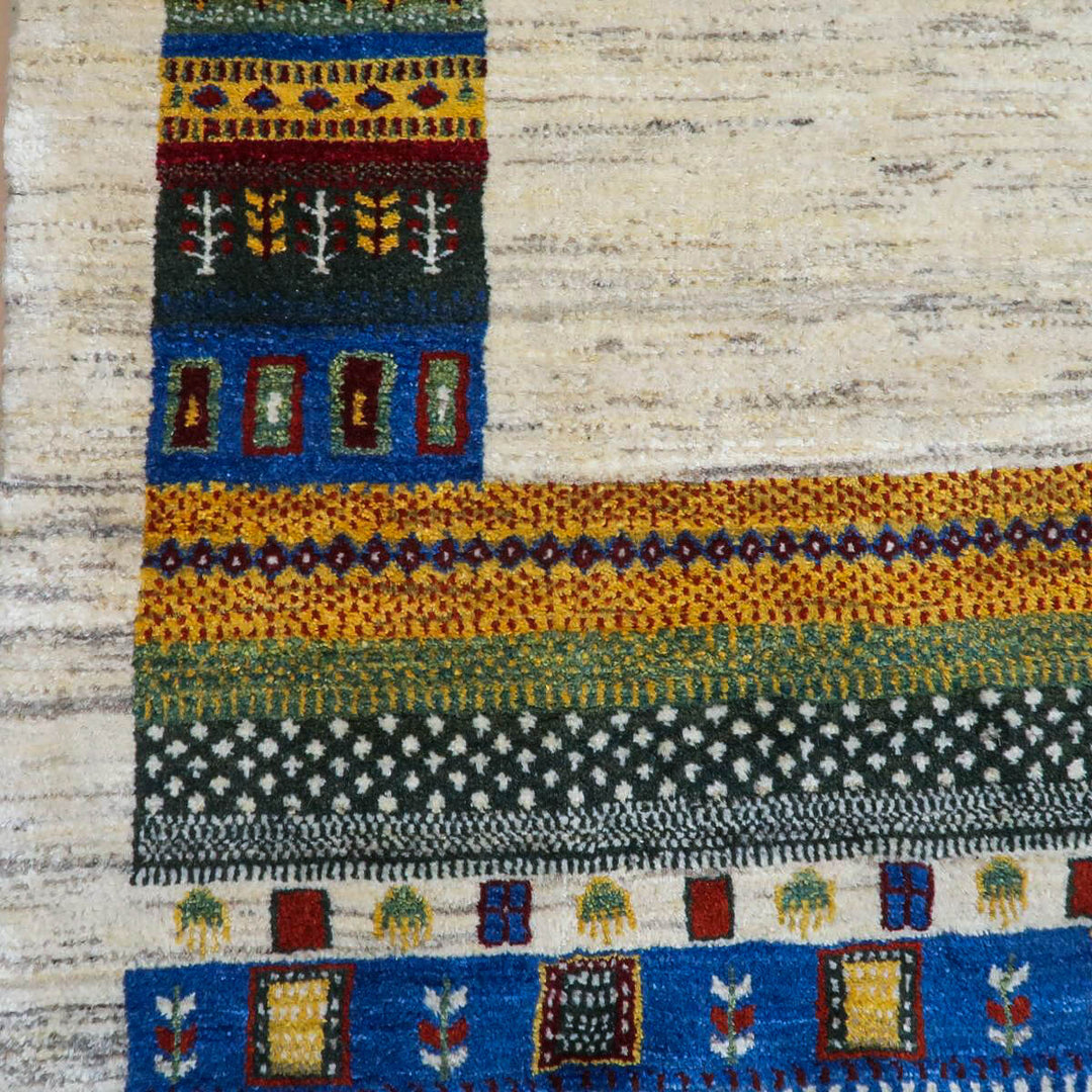 【セミオーダー受付中】  サイズ変更OK　カラー変更OK イラン　シラーズ産　ギャッベ 　（bl-11323）