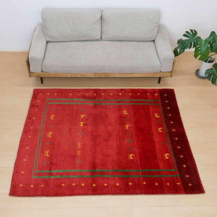 【セミオーダー受付中】  サイズ変更OK　カラー変更OK イラン　シラーズ産　ギャッベ 　（bl-11324）