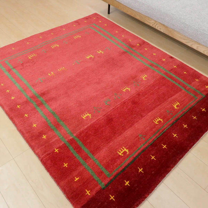 【セミオーダー受付中】  サイズ変更OK　カラー変更OK イラン　シラーズ産　ギャッベ 　（bl-11324）