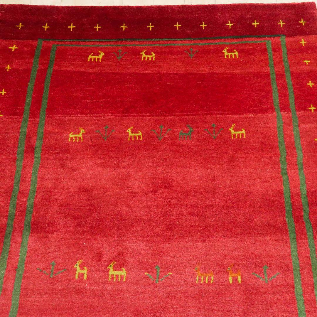 【セミオーダー受付中】  サイズ変更OK　カラー変更OK イラン　シラーズ産　ギャッベ 　（bl-11324）