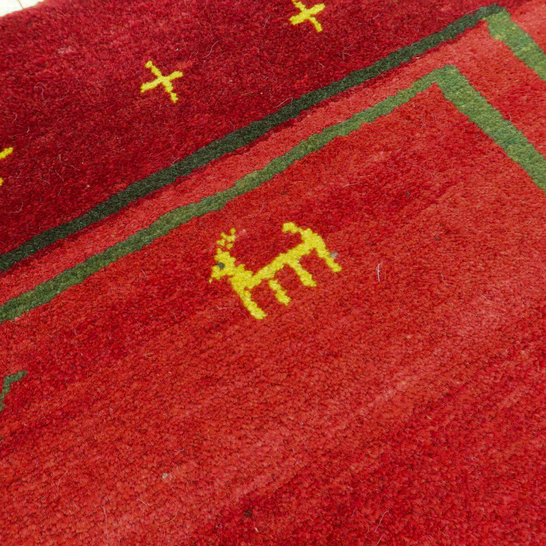 【セミオーダー受付中】  サイズ変更OK　カラー変更OK イラン　シラーズ産　ギャッベ 　（bl-11324）