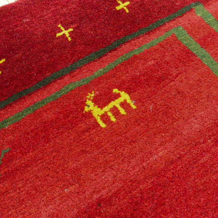 【セミオーダー受付中】  サイズ変更OK　カラー変更OK イラン　シラーズ産　ギャッベ 　（bl-11324）