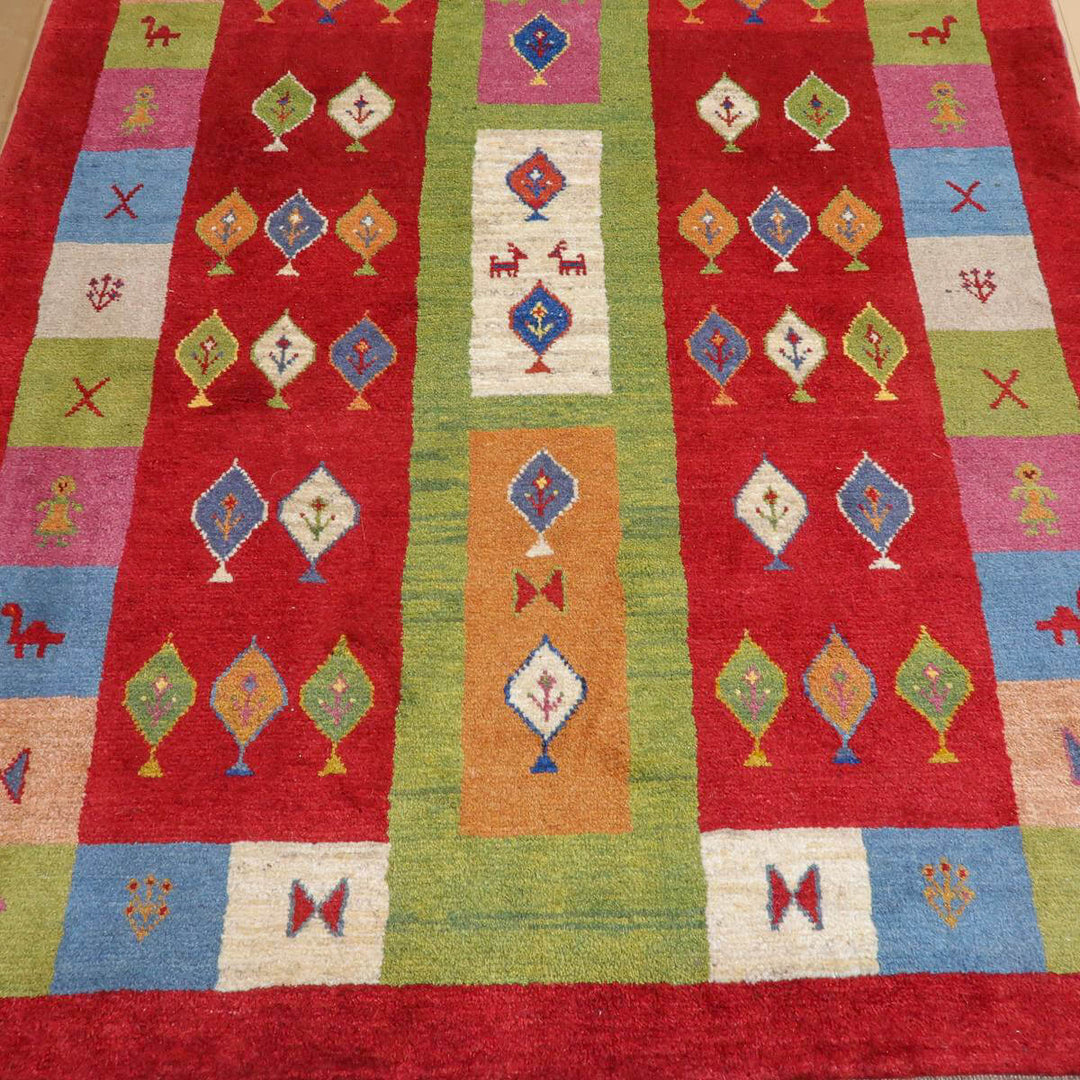 【セミオーダー受付中】  サイズ変更OK　カラー変更OK イラン　シラーズ産　ギャッベ 　（bl-11328）