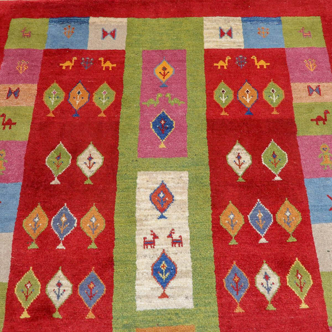 【セミオーダー受付中】  サイズ変更OK　カラー変更OK イラン　シラーズ産　ギャッベ 　（bl-11328）