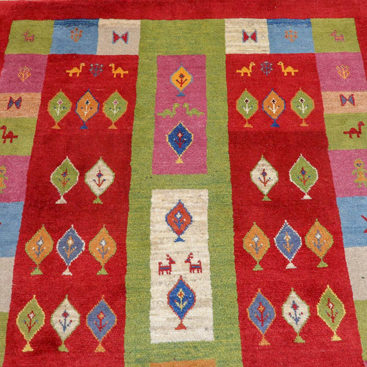 【セミオーダー受付中】  サイズ変更OK　カラー変更OK イラン　シラーズ産　ギャッベ 　（bl-11328）