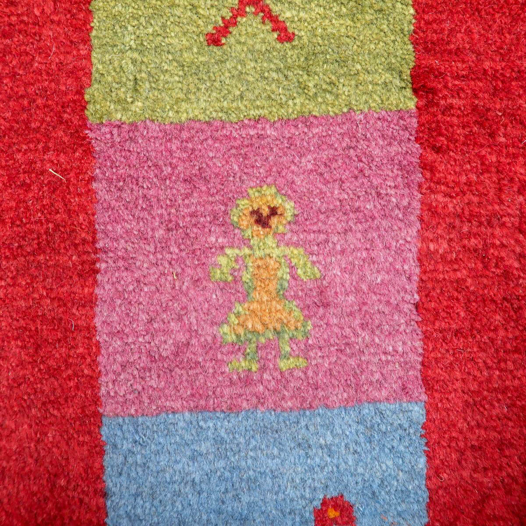 【セミオーダー受付中】  サイズ変更OK　カラー変更OK イラン　シラーズ産　ギャッベ 　（bl-11328）