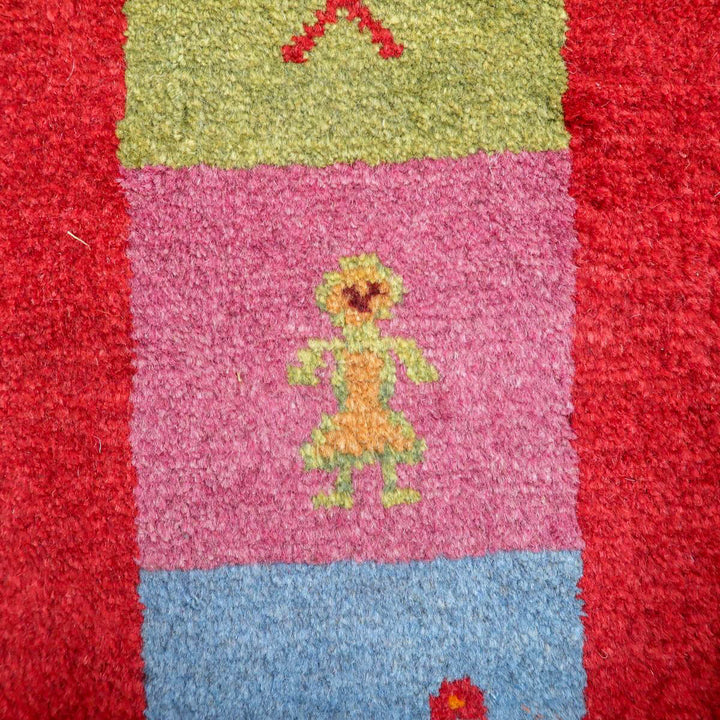 【セミオーダー受付中】  サイズ変更OK　カラー変更OK イラン　シラーズ産　ギャッベ 　（bl-11328）