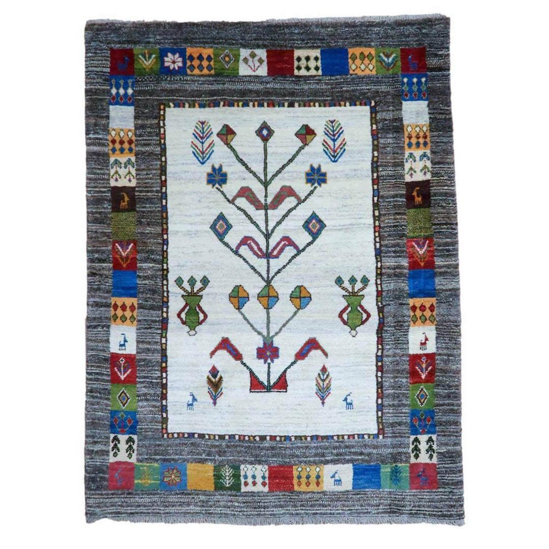 【セミオーダー受付中】  サイズ変更OK　カラー変更OK イラン　シラーズ産　ギャッベ 　（bl-11329）