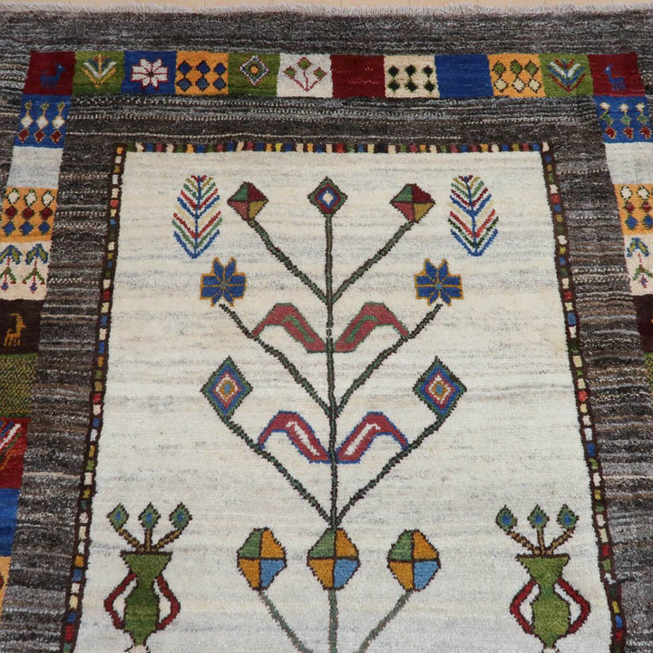 【セミオーダー受付中】  サイズ変更OK　カラー変更OK イラン　シラーズ産　ギャッベ 　（bl-11329）