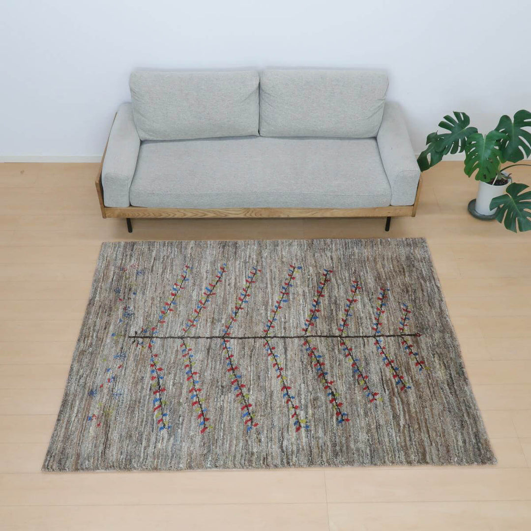 【セミオーダー受付中】  サイズ変更OK　カラー変更OK イラン　シラーズ産　ギャッベ 　（bl-11330）