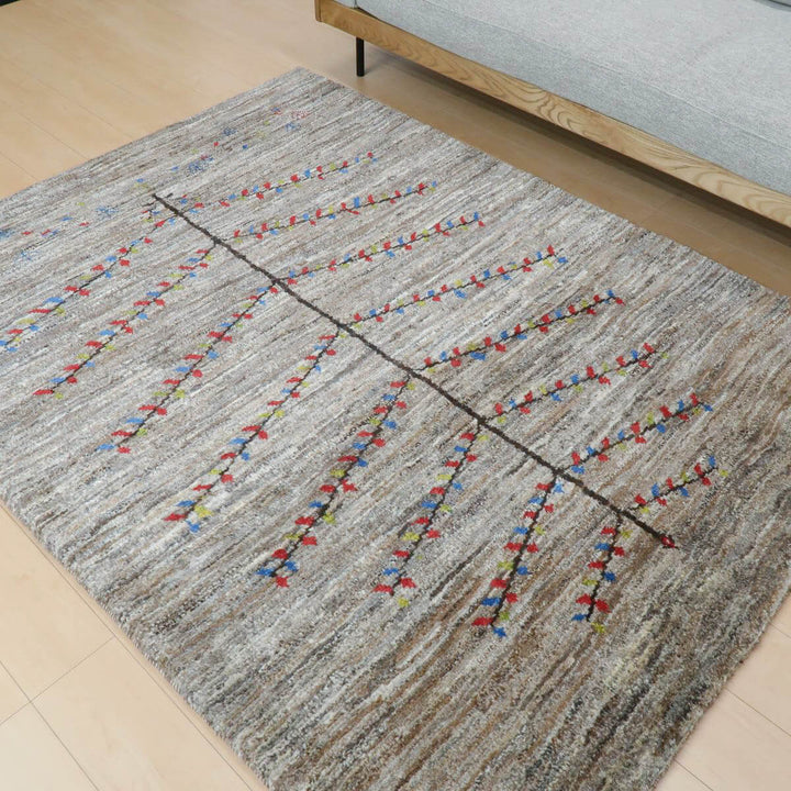 【セミオーダー受付中】  サイズ変更OK　カラー変更OK イラン　シラーズ産　ギャッベ 　（bl-11330）