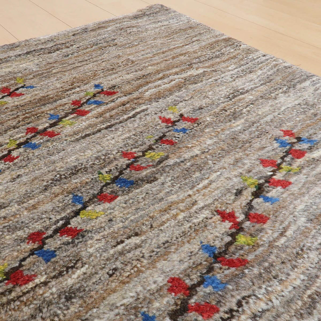 【セミオーダー受付中】  サイズ変更OK　カラー変更OK イラン　シラーズ産　ギャッベ 　（bl-11330）