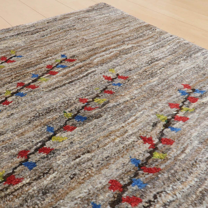 【セミオーダー受付中】  サイズ変更OK　カラー変更OK イラン　シラーズ産　ギャッベ 　（bl-11330）