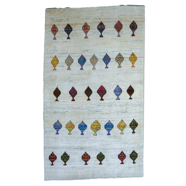 【セミオーダー受付中】  サイズ変更OK　カラー変更OK イラン　シラーズ産　ギャッベ 　（bl-11332）