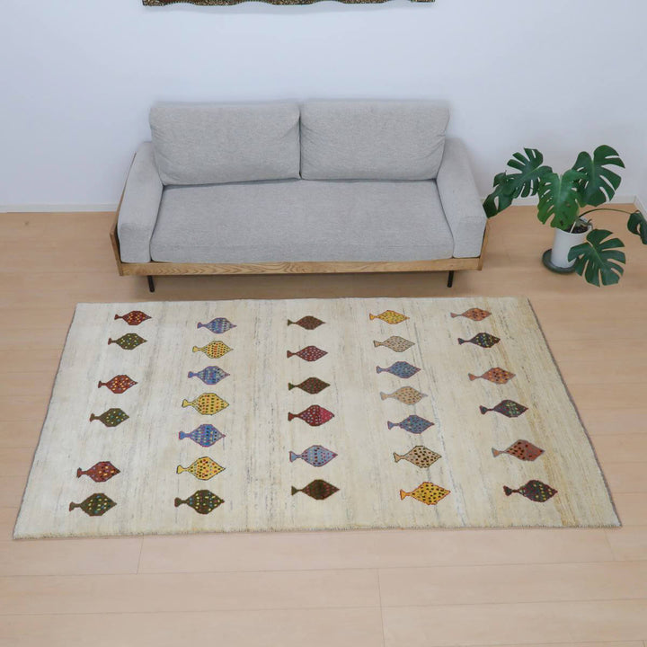 【セミオーダー受付中】  サイズ変更OK　カラー変更OK イラン　シラーズ産　ギャッベ 　（bl-11332）