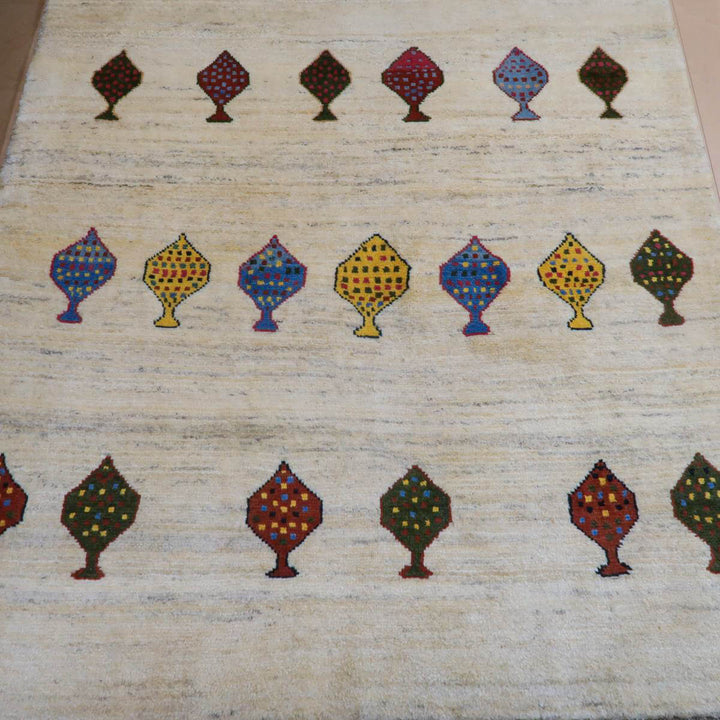 【セミオーダー受付中】  サイズ変更OK　カラー変更OK イラン　シラーズ産　ギャッベ 　（bl-11332）