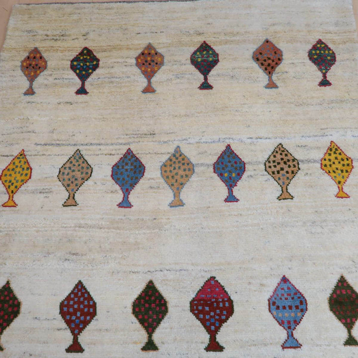 【セミオーダー受付中】  サイズ変更OK　カラー変更OK イラン　シラーズ産　ギャッベ 　（bl-11332）